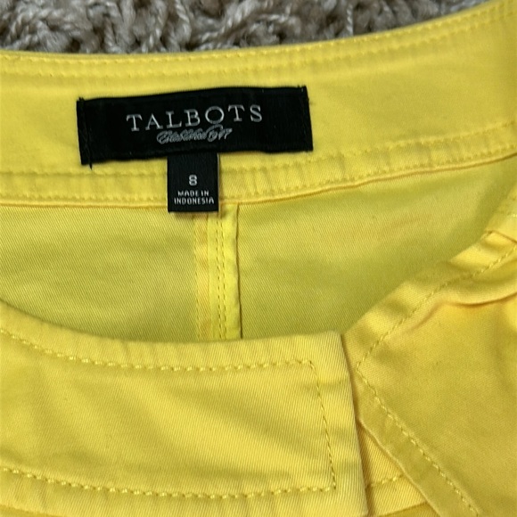 TALBOT’S Bright Yellow 3/4 Sleeve Jacket Size 8 - Picture 7 of 10